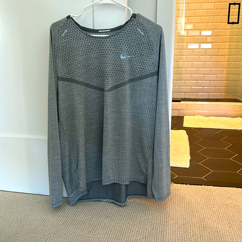 Light Gray Nike DRI-FIT ADV Running Long Sleeve XL